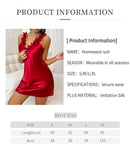Camisola Feminina Sexy de Cetim com Renda e Decote V - Pijama Slip Dress Verão