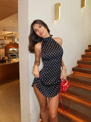 Vestido Mini Assimétrico com Babado e Estampa Floral - Verão Feminino