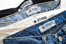 Women's High Waist Jeans 2025 Spring Fall Relaxed Straight Leg Raw Hem Floor-Length Vintage Inspired Daily Uniform