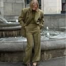 Women's Casual Versatile Office Formal Outfits Trendy Elegant Soft Shoulder Pad Blazer All Season Simple Commuter Straight Pants