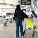 Jardineira Jeans Feminina Wide Leg com Bolsos - Todas as Estações