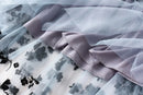 New 2024 Fashion Elegant Floral Summer Tulle Skirt Womens Spring Summer High Waist Pleated Skirts Ladies Blue Maxi Skirt Female