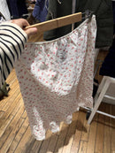 Red Floral Midi Skirts Woman Summer Lace Trim A-line Long Faldas Female New Preppy Style All-match Sweet Cute Cotton Skirts Y2k