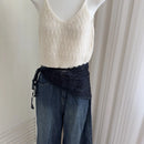 2025 HOT SALE! Y2K Women Lace Tulle Bandage Skirt Stacked Lace Half Skirt Layering Small Butt Curtain Flower Triangle Hair Scarf