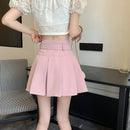 Pleated Mini Skirts Women High Waisted Aesthetic Preppy All-match Summer Kawaii Clothes Cute Korean Fashion Мини Юбки Girls Pure