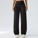 Yoga wide leg pants for women high waisted loose straight leg pants casual sports yoga pants women's outerwear