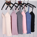 Sexy Women Crop tops Padded spaghetti strap Tank Top Women  built in bra off shoulder Camisole Seamless Tank Lingerie Underwear