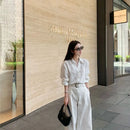 Elegant Lace Trim Blouse Women Spring Autumn Single Button Pure Desire Long Sleeve Top