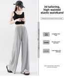 ay Wide Leg Pants Women's High Waist Loose Drapey Cool Casual Trousers Modal Cotton Comfortable Breathable Straight Cut