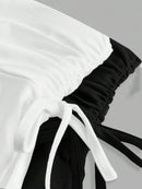 Pleated Mini Skirt Women Solid Color Sexy Folds Drawstring Leace-up Simple All-match Short Skirts Fashion Hot Girl Streetwear