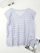 Women's Fashion Casual V-Neck Open-Shirt Design Top Elegant Hollow out Neck Design for Comfortable Wear