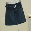 Zipper Women's Denim Skirt Wrap Tight Sexy with Pocket Midi Black Female Jeans Skirts High Waist Short Coquette Mini Vintage Y2k