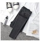 High Waist Slim Fit Women's Jeans Elasticity Pencil Nine Point Pants Spring Autumn Fashion Stylish Casual Comfortable