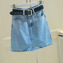 Zipper Women's Denim Skirt Wrap Tight Sexy with Pocket Midi Black Female Jeans Skirts High Waist Short Coquette Mini Vintage Y2k