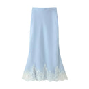 Ladies Holiday Sexy Chic Women Skirt Suit Lace Cami Top Long Straight Skirt Fashion Spring Summer Beach Skirt 2 Piece Set