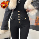 Pants for Woman White Skinny High Waist Shot Trousers Slim Fit Women's Jeans Medium Hippie Fitted Good Quality Cheap Wholesale Z