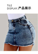 2025 Mini Skirt Women's Wash Mini Female Short Skirts Summer Women's Sexy Denim Skirt Skirts for Women Knee Length Casual