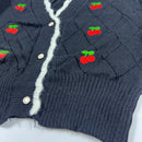 New Women Spring Autumn Knitted Cardigan Sweater V-neck Cropped Short Tops Korean Retro Outerwear Long Sleeve Sweaters Tops