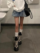 American Vintage Denim Skirt Women Street Sexy Bud Mini Skirt High Waisted Harajuku Y2K Puff Casual Preppy Style Chic Skirt