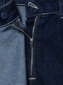 Women Casual Navy Blue Denim Shorts Set V-neck Short Sleeves Cropped Shirt High Waist Solid Color Shorts Skirt Female Suits