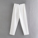 MUJER Office Wear High waist Pants for Women Formal Pants Office outfits Pencil Trousers Black Pink White Fashion Ladies Pants