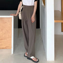 High Waist Women Suit Pants Fall Straight Office Ladies Korean Fashion Trousers Casual Button Loose Female Black Pants New