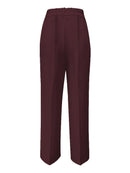 Women's High Waist Dress Pants - Flowy Straight Leg Trousers, Minimalist Office Tailored Pants