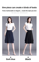 High Waist Wide Leg Pants Women Summer Loose Thin Chiffon Five-Quarter Length Anti-Light Skirt Trendy Casual Trousers