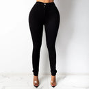 Botvotee Skinny Pencil Jeans for Women High Waisted Casual Elegant Office Denim Pants Blue White Black Elastic Jeans Woman