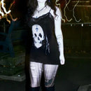 Vestido Mini de Veludo com Decote V e Manga Longa - Outono Inverno Elegante