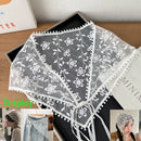 2025 HOT SALE! Y2K Women Lace Tulle Bandage Skirt Stacked Lace Half Skirt Layering Small Butt Curtain Flower Triangle Hair Scarf