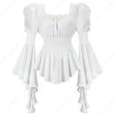 Blouse With Skirt For Women Victorian Long Sleeve Blouse Renaissance Pirate Blouse Cosplay Costume