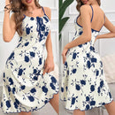 Vestido Slip Feminino Floral Canelado com Alças Finas - Loungewear Verão