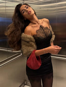 Vestido Bodycon Feminino com Halter e Renda - Sexy Costas Abertas Fitness Festa Clube