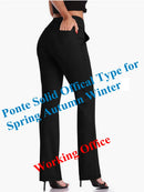 Flare Dress Pants for Women Work Casual Office Tummy Control Business Casual 4 Way Stretch Pants Work Casual Bell Bottom