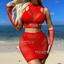Vestido Mini de Renda com Decote Quadrado e Alças Largas - Elegante Verão