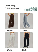 High Waist Wide Leg Yoga Pants for Women Straight Loose Casual Trousers Breathable Lightweight Sports Pants for Spring Summer