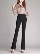 Flare pants female high waist micro trousers work