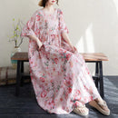 Boho Long Skirt Cotton Linen ort Sve round Ne fiti Flower plus Size Women Casual Summer Dr A-Line Skirt