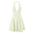 Vestido Feminino Branco com Renda Bordada e Halter - Sem Manga Costas Abertas Sexy Linha A Festa 2025