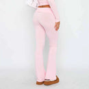 Women Flare Leggings High Waist Wide Leg Yoga Pants Seamless Fitness Workout Tights Gym Sports Trousers Casual Slimming Clothing