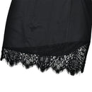 Vestido Mini Feminino Preto com Renda Floral e Alças Finas - Sexy Costas Abertas Slim Elegante Festa Clube