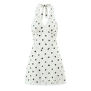 Vestido Halter Mini Feminino com Renda e Poá - Elegante, Sexy, Costas Abertas - Verão 2025
