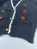 New Women Spring Autumn Knitted Cardigan Sweater V-neck Cropped Short Tops Korean Retro Outerwear Long Sleeve Sweaters Tops