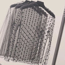 Elegant Lace T-shirt For Women Mesh Long Sleeve Tops See Through Top Transparent Sheer Blouse  High Neck Bottoming Shirts