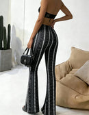 Women's Flared Pants High Waist Stretch Slim Fit Retro Y2K Spring Summer Casual Commuting Trousers Streetwear Bell Bottoms