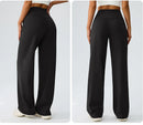 Yoga wide leg pants for women high waisted loose straight leg pants casual sports yoga pants women's outerwear
