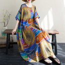 Boho Long Skirt Cotton Linen ort Sve round Ne fiti Flower plus Size Women Casual Summer Dr A-Line Skirt