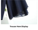 High Waist Wide Leg Pants Women Summer Loose Thin Chiffon Five-Quarter Length Anti-Light Skirt Trendy Casual Trousers