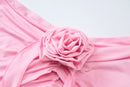 Two Piece Skirt Set for Women Sexy 3D Flower Tube Top High Split Long Maxi Skirt Womens Vacation Outfits